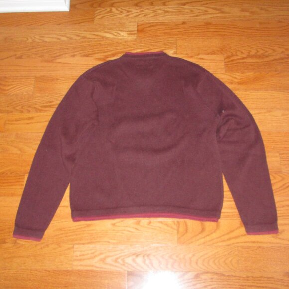 Men's Simons 100% Cotton Burgundy V-Neck Sweater Size Small - Picture 3 of 3